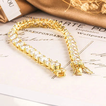 Load image into Gallery viewer, 18K Yellow Gold 0.50 Ct Round Brilliant Tennis Bracelet 37 Diamonds