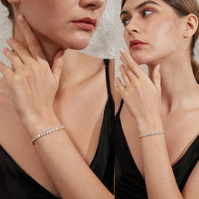 Load image into Gallery viewer, 18K Yellow Gold 0.50 Ct Round Brilliant Tennis Bracelet 37 Diamonds