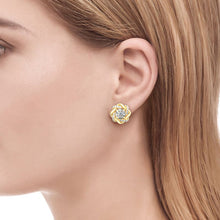 Load image into Gallery viewer, Handmade 2.0 Ct.TW Diamond Stud Earrings in S-925 White &amp; Yellow Gold