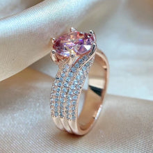 Load image into Gallery viewer, Pink Emerald Brilliant 3.0 Ct.TW Diamond Cocktail Ring in Rose Gold