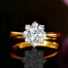 Load image into Gallery viewer, Elegant 1.8 Carat Round Brilliant VVS Cocktail Halo Diamond Lotus Ring