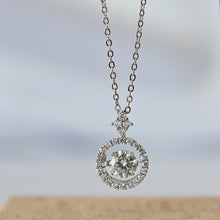 Load image into Gallery viewer, White Gold Diamond Necklace 0.5 Ct - 1.0 Ct Round Brilliant in S-925
