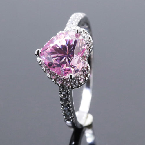 White Gold Sky Heart Diamond Cocktail Ring 1.0 Ct | 2.0 Ct VVS D-Color