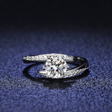 Load image into Gallery viewer, 1.28 Ct.TW Round Brilliant 7 side stones Diamond Ring in White Gold