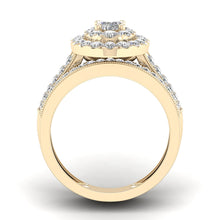 Load image into Gallery viewer, Lab-Created Oval Simulation Diamond Ring in 14K White or Yellow Gold
