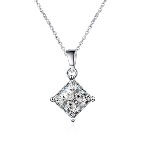 2.0-carat Princess Brilliant VVS Lab Created Diamond Pendant Necklace