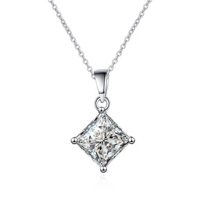 2.0-carat Princess Brilliant VVS Lab Created Diamond Pendant Necklace