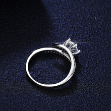 Load image into Gallery viewer, 1.28 Ct.TW Round Brilliant 7 side stones Diamond Ring in White Gold