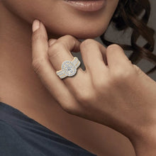 Load image into Gallery viewer, Lab-Created Oval Simulation Diamond Ring in 14K White or Yellow Gold