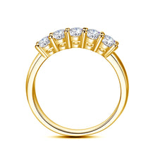 Load image into Gallery viewer, Elegant Diamond Ring 1.0 Ct.TW Round Brilliant in S-925 Gold Options