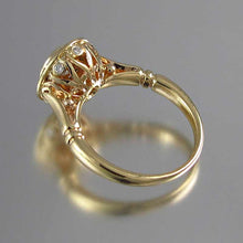 Load image into Gallery viewer, Yellow Gold CZ Round Cut Gemstone 0.5 Carat Solitaire Diamond Ring