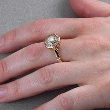 Load image into Gallery viewer, Yellow Gold CZ Round Cut Gemstone 0.5 Carat Solitaire Diamond Ring