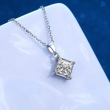 Load image into Gallery viewer, 2.0-carat Princess Brilliant VVS Lab Created Diamond Pendant Necklace