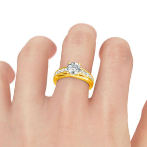 1.0 Ct.TW Round Brilliant VVS Diamond Solitaire Engagement Wedding Ring