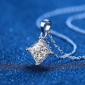 2.0-carat Princess Brilliant VVS Lab Created Diamond Pendant Necklace