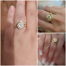 Load image into Gallery viewer, Yellow Gold CZ Round Cut Gemstone 0.5 Carat Solitaire Diamond Ring