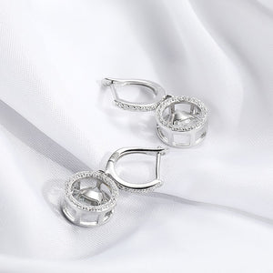 Round Brilliant Diamond Earrings in White Gold 1.0 Ct.TW or 2.0 Ct.TW
