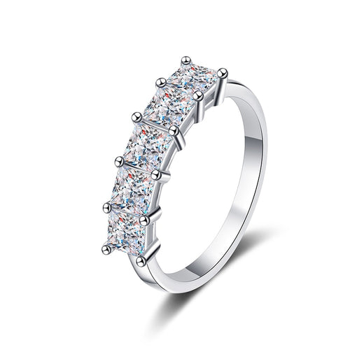 White Gold 2.0 Ct.TW Princess Brilliant VVS Five Diamond Cocktail Ring