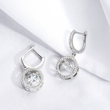 Load image into Gallery viewer, Round Brilliant Diamond Earrings in White Gold 1.0 Ct.TW or 2.0 Ct.TW
