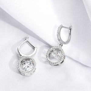 Round Brilliant Diamond Earrings in White Gold 1.0 Ct.TW or 2.0 Ct.TW