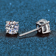 Load image into Gallery viewer, Round Brilliant 0.6–6.0 Ct.TW Diamond Stud Earrings in White Gold