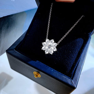 Elegant 18K White Gold Diamond Pendant Necklace | 1.0Ct | 2.0Ct | 3.0Ct