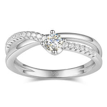 Load image into Gallery viewer, 0.3 Ct.TW Round Brilliant Diamond Ring in White or Yellow Gold Finish