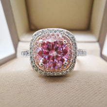 Load image into Gallery viewer, 1.0 Ct.TW Round Brilliant Multi-Colored VVS Halo Diamond Cocktail Ring