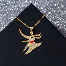 Load image into Gallery viewer, Round Brilliant Pendant Necklace with 2.0 Ct. VVS1 Diamonds &amp; Red Ruby