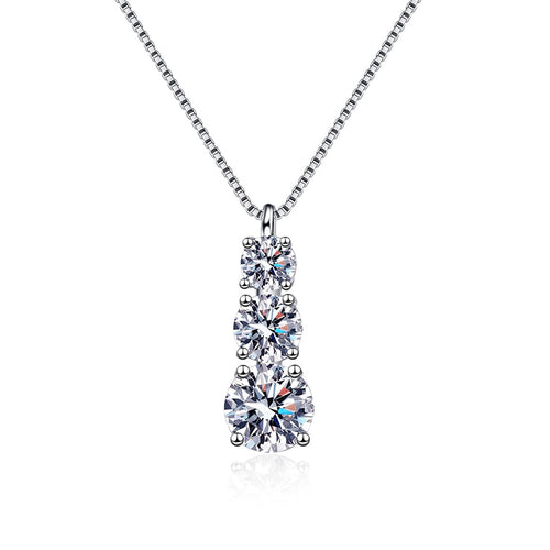Diamond Pendant Necklace in White Gold, 1.8 Ct.TW Total Carat Weight