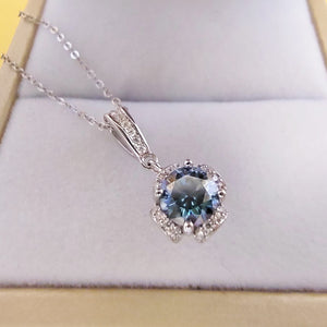 White Gold Diamond Necklace in 1.0 Ct.TW Multiple Color Options