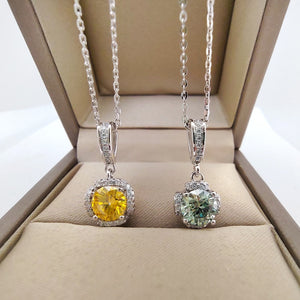 White Gold Diamond Necklace in 1.0 Ct.TW Multiple Color Options