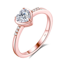 Load image into Gallery viewer, Heart-Shaped 0.8 Ct.TW in White, Yellow, or Rose Gold Diamond Ring