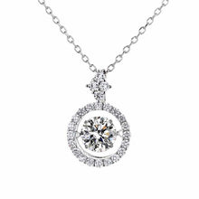 Load image into Gallery viewer, White Gold Diamond Necklace 0.5 Ct - 1.0 Ct Round Brilliant in S-925