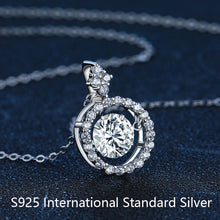 Load image into Gallery viewer, White Gold Diamond Necklace 0.5 Ct - 1.0 Ct Round Brilliant in S-925