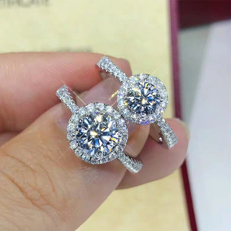 White Gold 0.5 to 3 Ct.TW Round | Princess Brilliant Diamond Ring