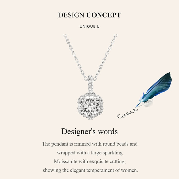 1.0 Ct.TW Round Brilliant  Lab Created Diamond Necklace in White Gold