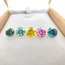 Load image into Gallery viewer, 1.0 Ct.TW Round Brilliant Multi-Colored VVS Halo Diamond Cocktail Ring