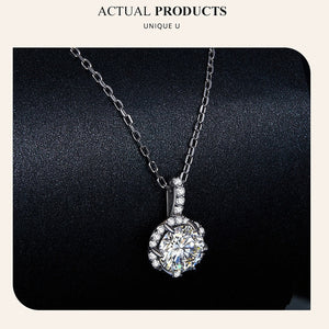 1.0 Ct.TW Round Brilliant  Lab Created Diamond Necklace in White Gold