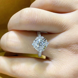 1.0 Ct.TW Round Brilliant VVS Diamond Prism Promise Ring in White Gold