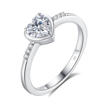Load image into Gallery viewer, Heart-Shaped 0.8 Ct.TW in White, Yellow, or Rose Gold Diamond Ring