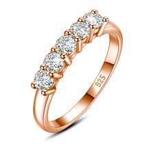 Load image into Gallery viewer, Elegant Diamond Ring 1.0 Ct.TW Round Brilliant in S-925 Gold Options