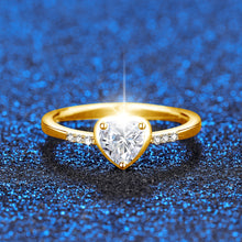 Load image into Gallery viewer, Heart-Shaped 0.8 Ct.TW in White, Yellow, or Rose Gold Diamond Ring