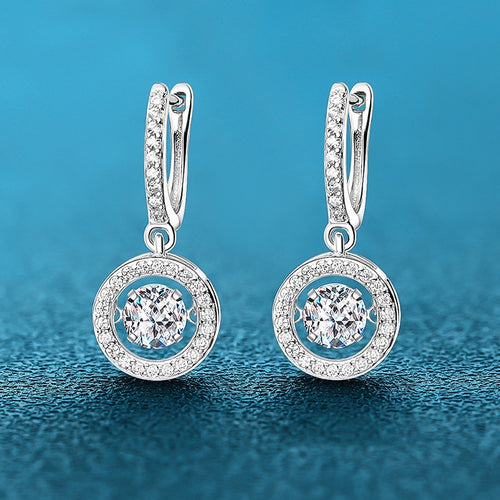 Round Brilliant Diamond Earrings in White Gold 1.0 Ct.TW or 2.0 Ct.TW