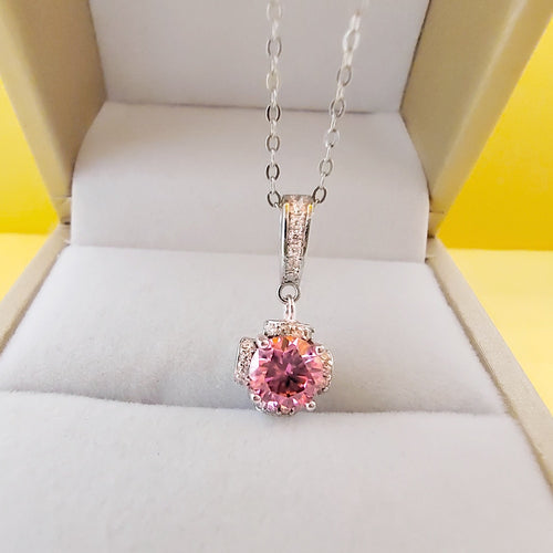 White Gold Diamond Necklace in 1.0 Ct.TW Multiple Color Options