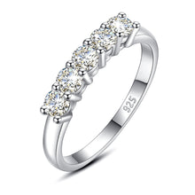 Load image into Gallery viewer, Elegant Diamond Ring 1.0 Ct.TW Round Brilliant in S-925 Gold Options