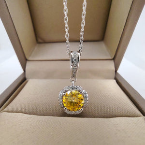White Gold Diamond Necklace in 1.0 Ct.TW Multiple Color Options
