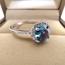 Load image into Gallery viewer, Round Brilliant Diamond Cocktail Ring in White Gold – 1.0 Ct | 2.0 Ct