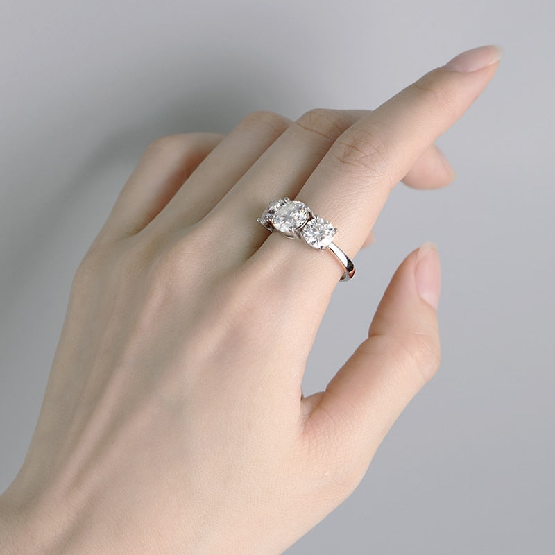 Elegant 18K White Gold Diamond Rings in 2.0 Ct.TW, 4.0 Ct.TW Options