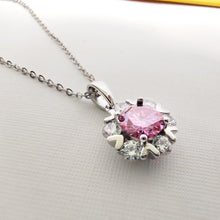 Load image into Gallery viewer, 1.0 Ct.TW Round Diamond Necklace Multiple Color Options in White Gold